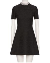 Valentino - Embroidered Tweed Short Dress - Lyst