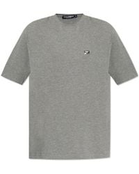 Dolce & Gabbana - Logo Tag Crewneck T-Shirt - Lyst