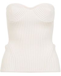 Jean Paul Gaultier - Merino Wool Ribbed Stretch Corset - Lyst