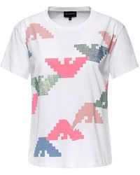 Emporio Armani - Round-Necked Logo T-Shirt - Lyst