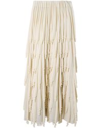 Alaïa - Layered Pleated Midi Skirt - Lyst