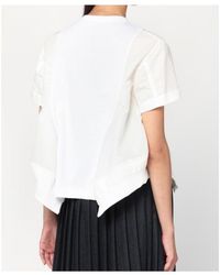 Sacai - Button-Detailed Short-Sleeved Top - Lyst