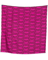 Lanvin - Geometric-Pattern Silk Scarf - Lyst