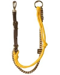 Miu Miu - Leather, Cord And Metal Trick Keyring - Lyst