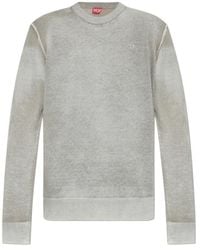 DIESEL - Logo-Embroidered Cotton Jumper - Lyst
