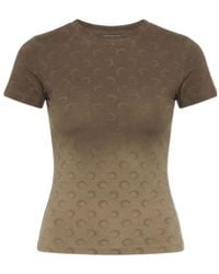 Marine Serre - Faded Moon Baby Fit T-Shirt - Lyst