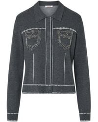 Liu Jo - Knit Jacket With Beads - Lyst