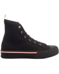 Thom Browne - Rwb Striped Lace-Up Sneakers - Lyst