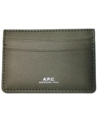 A.P.C. - Andr Logo Embossed Cardholder - Lyst