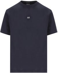 C.P. Company - Logo Printed Crewneck T-Shirt - Lyst