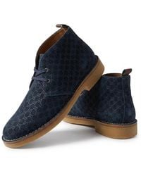 Gucci - Web Gg Suede Ankle Boots - Lyst