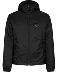Prada - Hooded Cotton Jacket - Lyst