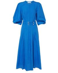 Gabriela Hearst - Elea Puff-Sleeve Linen Maxi Dress - Lyst