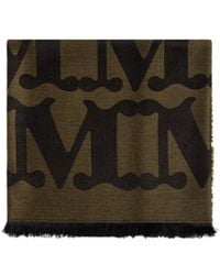 Max Mara - Edro Logo-Jacquard Frayed Scarf - Lyst