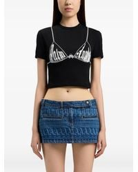 Palm Angels - Palm Bra Crew-Neck T-Shirt - Lyst