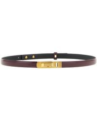Alberta Ferretti - Ribbed Buckle Thin Belt - Lyst