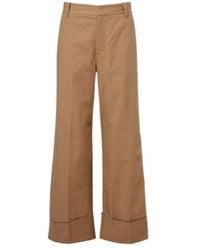 FRAME - Cuffed Slim Palazzo Wide-Leg Pants - Lyst