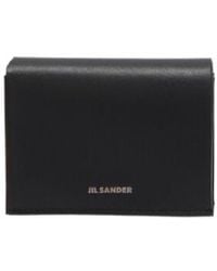 Jil Sander - Logo-Embossed Tri-Fold Wallet - Lyst