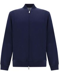 Brunello Cucinelli - Long Sleeved Zip-Up Sweatshirt - Lyst