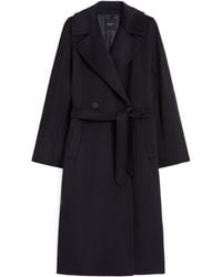 Weekend by Maxmara - Abrigo Midi De Lana Con Cierre Cruzado De Doble Botón - Lyst