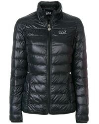 EA7 - Logo Print Puffer Jacket - Lyst