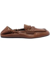 Miu Miu - Square Toe Loafers - Lyst