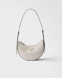 Prada - Arqué Small Leather Shoulder Bag - Lyst