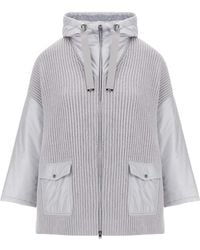 Herno - Panelled Drawstring Hooded Jacket - Lyst
