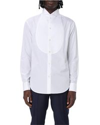 Emporio Armani - Curved Hem Tuxedo Shirt - Lyst