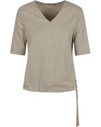 Herno - V-Neck Top With Side Tie - Lyst
