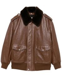 Prada - Nappa Leather Bomber Jacket - Lyst