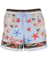 Dolce & Gabbana - Shell-Print Short Swim Shorts - Lyst