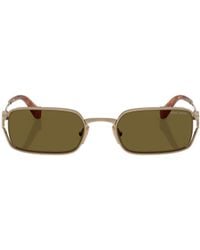 Miu Miu - Rectangle-Frame Sunglasses - Lyst