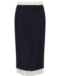 Rohe - Contrast-Trim Midi Skirt - Lyst