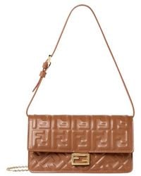 Fendi - Baguette Ff Embossed Chain-Linked Wallet - Lyst