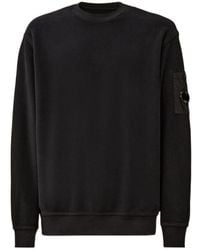 C.P. Company - Brushed Emerized Diagonal Fleece Crewneck Sweatshirt - Lyst