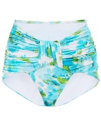 Chloé - Mid-Waist Draped Bikini Bottoms - Lyst