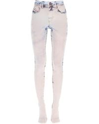 DIESEL - High-Waisted Tromp L'Oeil Printed Leggings - Lyst