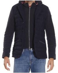 Armani Jeans - Logo Hooded Casual Jacket - Lyst