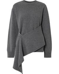 Jil Sander - Embellished Draped Sweater - Lyst