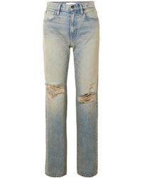 SLVRLAKE Denim - Sophie Long Mid-Rise Straight-Leg Jeans - Lyst