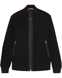 BOSS - Zip-Fastening Bomber Jacket - Lyst