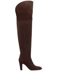 Chloé - 85Mm Eve Suede Over-The-Knee Boots - Lyst
