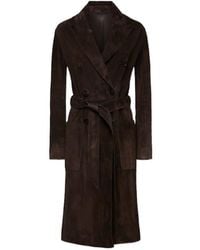 Tom Ford - Double Breast Suede Coat - Lyst