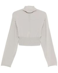 Rick Owens - Con Mock-Neck Cropped Sweater - Lyst