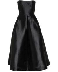 Alex Perry - Strapless Faille Midi Dress - Lyst