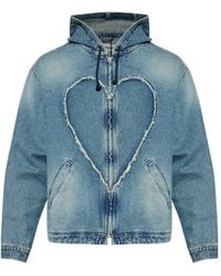 Carne Bollente - Heart Hooded Denim Jacket - Lyst