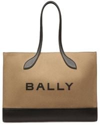 Bally - Bar Logo-Print Tote Bag - Lyst