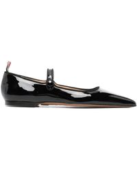 Thom Browne - John Pointed-Toe 4-Bar Tab Flats - Lyst