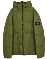 Stone Island - Compass-Patch Puffer Jacket - Lyst